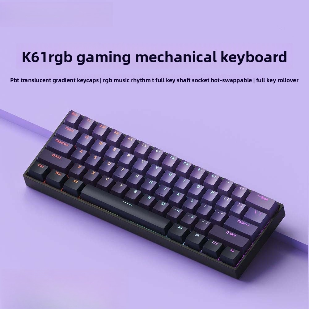 Gaming Keyboard No Rgb - Klawiatura 60% Bezprzewodowa Bluetooth 2.4G Mechaniczna