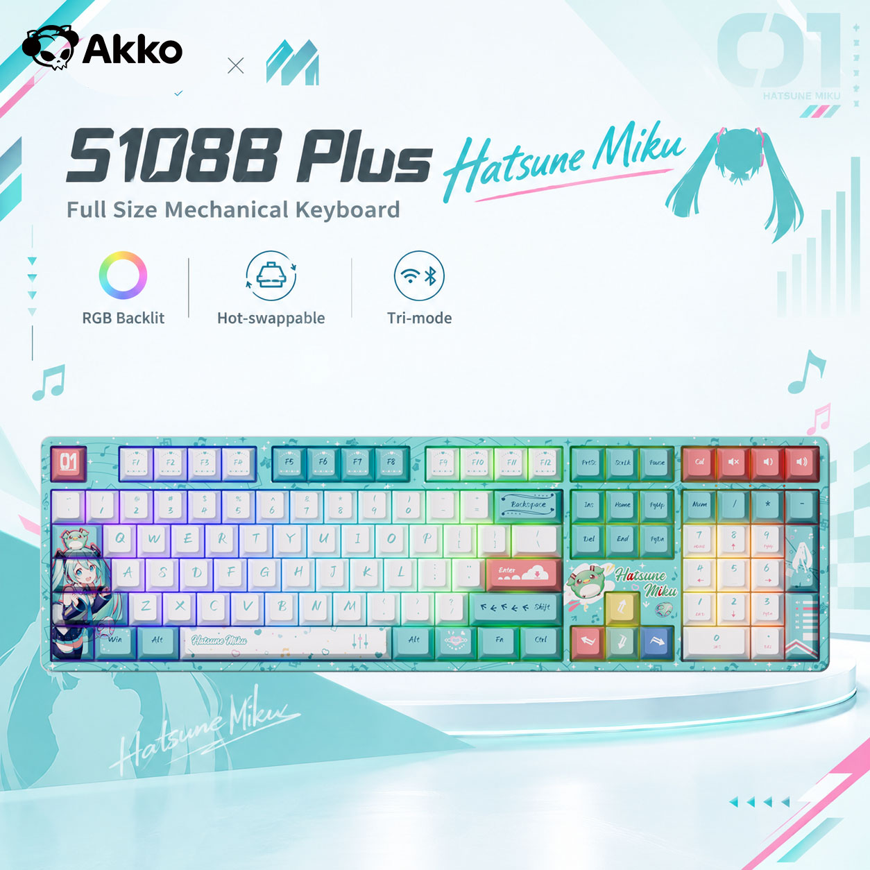 Gaming Keyboard No Rgb - Akko 5108B Plus – bezprzewodowa klawiatura