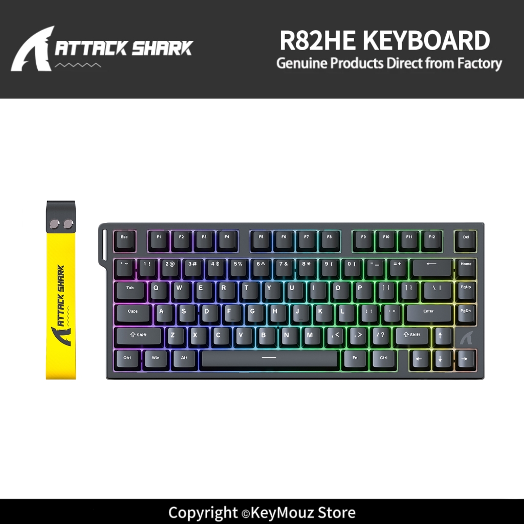 ATTACK SHARK R82HE Przewodowa  – Gaming Keyboard Hot Swappable recenzja i cena
