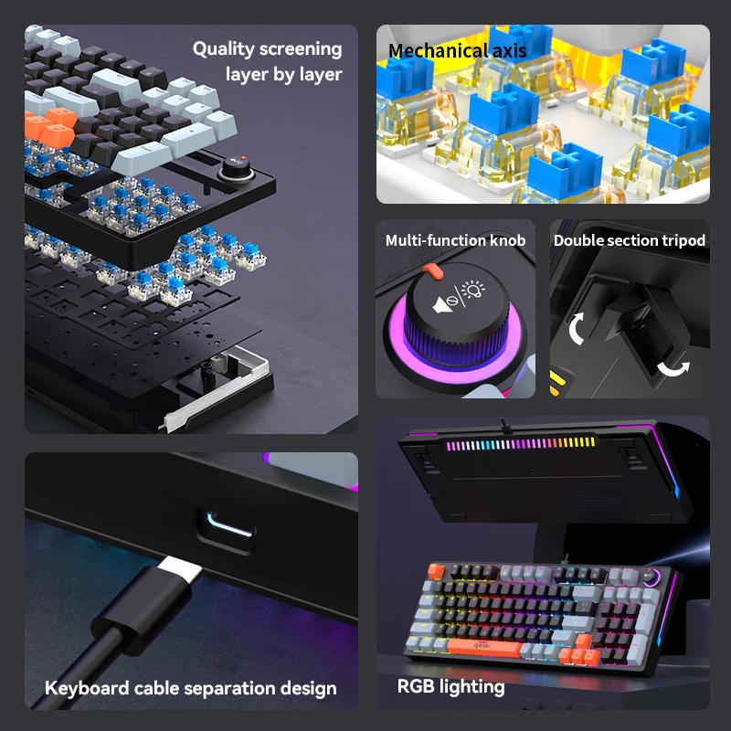 Klawiatura gamingowa GK98 prze – Keyboard Gaming Blue Switch recenzja i cena