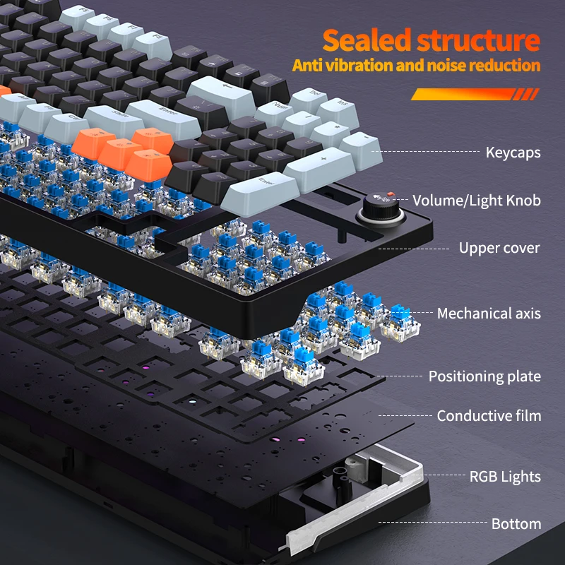 Klawiatura gamingowa GK98 prze – Keyboard Gaming Blue Switch recenzja i cena